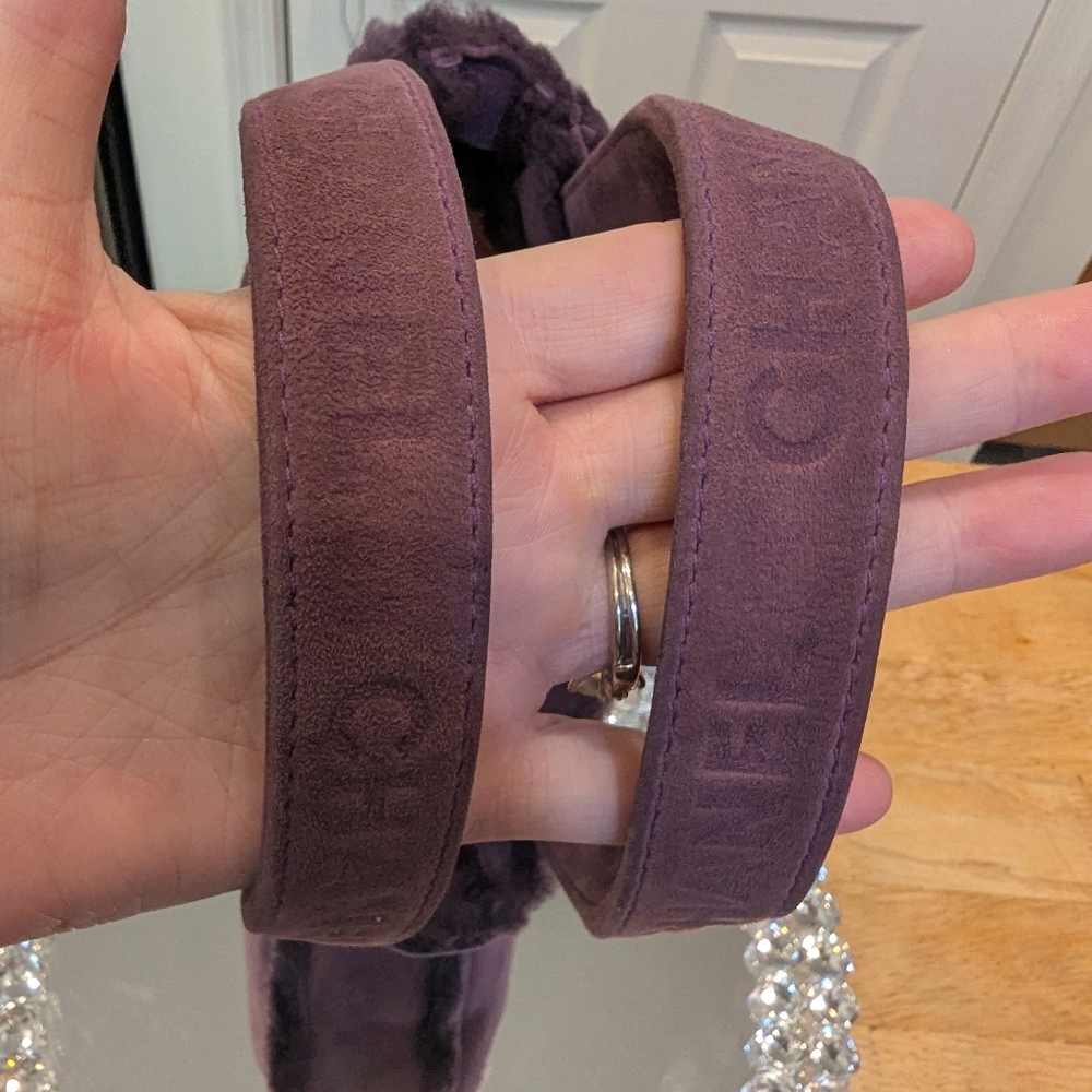 CHANEL Vintage Purple Shearling Mini Logo Handbag - Picture 9 of 13